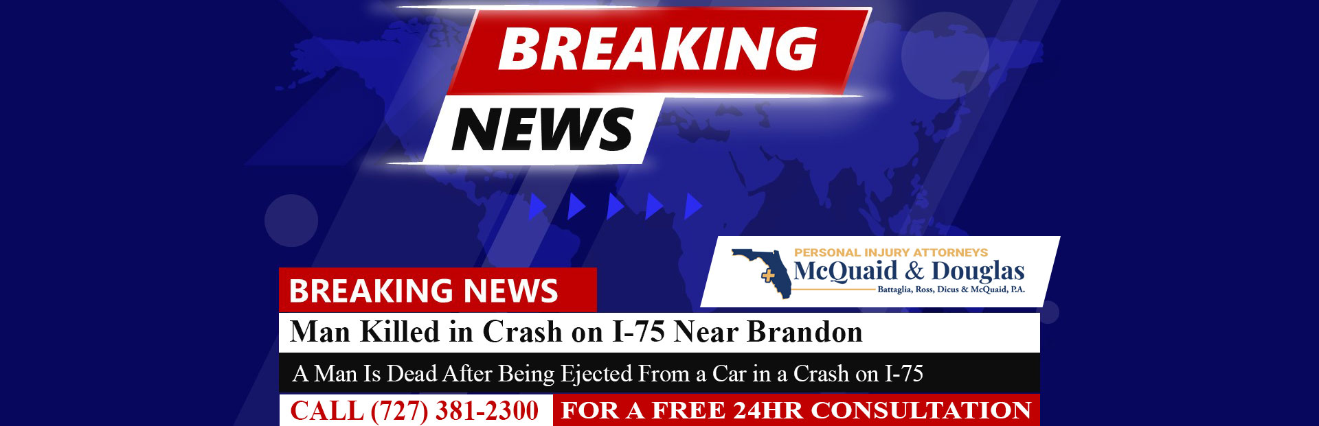 [11-03-23] Man Killed in Crash on I-75 Near Brandon After Being Ejected From Car